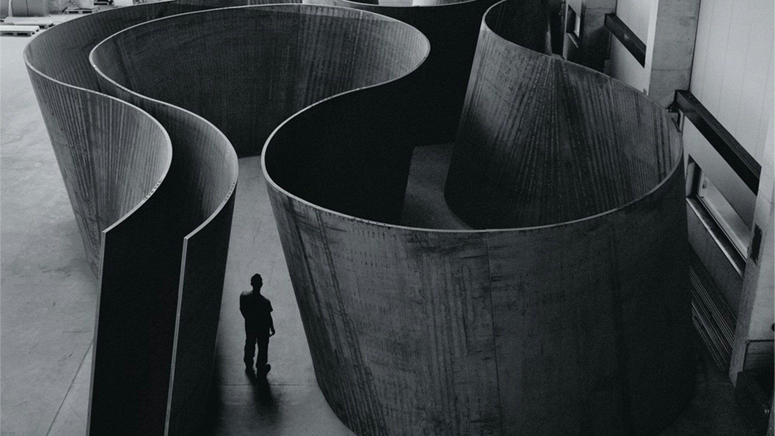 An installation by Richard Serra, titled Inside Out, dated 2013.